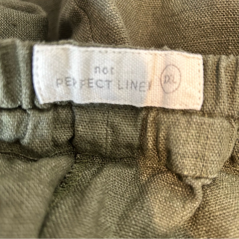 notPERFECTLINEN Olive Green Linen Pants